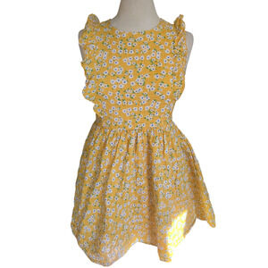 Girls XL 14/16 Zunie mustard yellow ruffle sleeveless girls dress #20